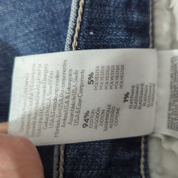 Mother Crop Step Chew Jeans Distressed Frayed Hem Size 26 Blue Denim - Picture 15 of 15